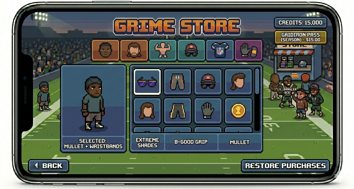 Cosmetics store with gear