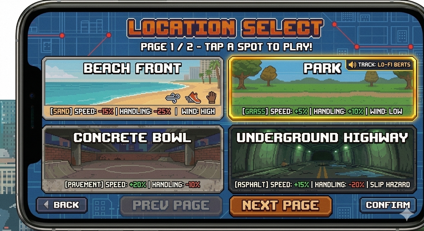 Street location selection